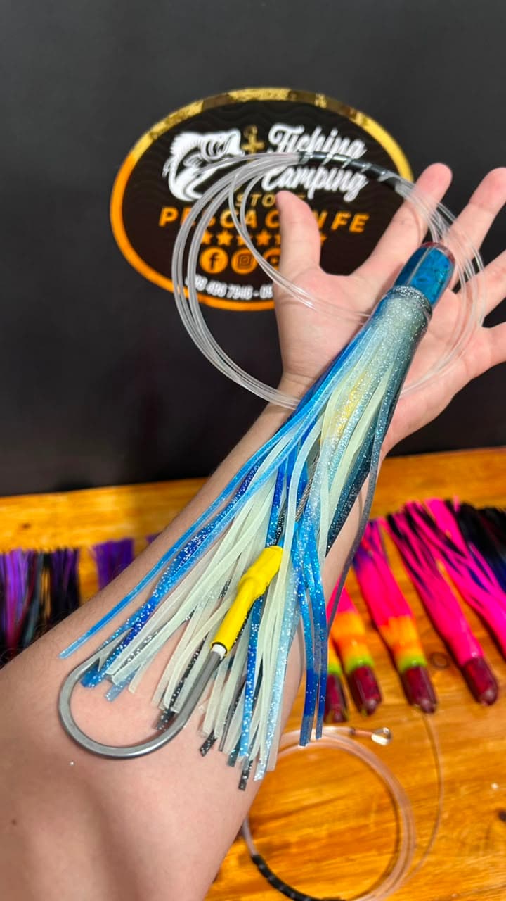 Señuelo Currican Trolling Pesca Con Fe 10" (Azul Azulado)